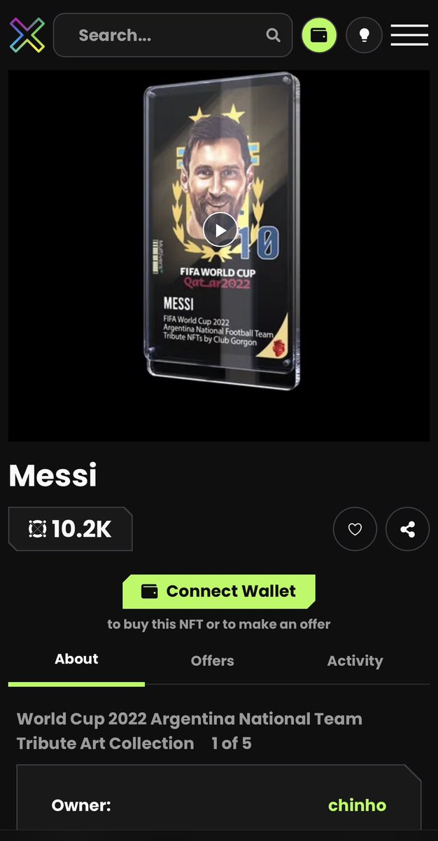 Listed #LionelMessi #WorldCup2022 #Argentina #QatarWorldCup on @xoxnoNFTs  ONLY ONE COPY🥇 #ElrondCommunity #MultiversX #NFTsCommunity #NFTs #NFT #ElrondNFT #champion @clubgorgon @MultiversX @afa