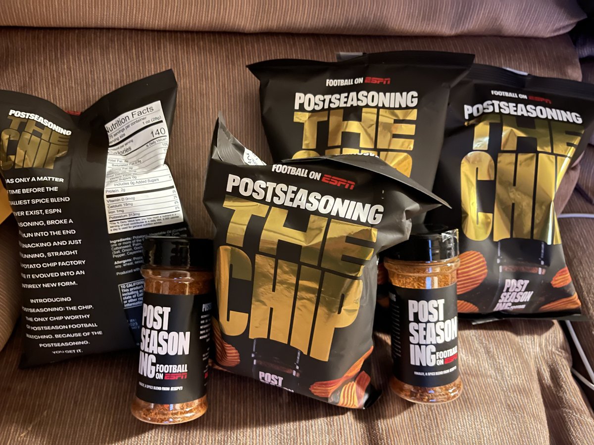 Thanks to <a href="/ESPNPR/">ESPN PR</a> for sending over the Postseasoning Chips and more spice rub! Much appreciated!!
