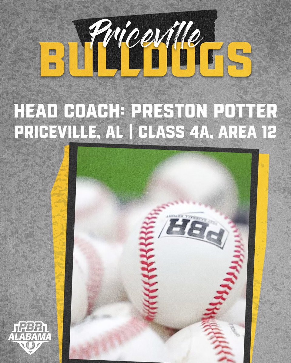 Prep Baseball Alabama (@prepbaseballal) on Twitter photo #ALHSPreview23: ๐๐ซ๐ข๐๐๐ฏ๐ข๐ฅ๐ฅ๐ ๐๐ฎ๐ฅ๐ฅ๐๐จ๐ ๐ฌ
โพ๏ธ: @PHSBulldogs_BSB
๐ค: <a href="/CoachP_/">Preston Potter</a>
๐: Class 4A, Area 12
๐: Priceville, AL
๐๐๐๐๐๐๐ โก๏ธ: loom.ly/lwpMBV8 #ALHSPreview23: ๐๐ซ๐ข๐๐๐ฏ๐ข๐ฅ๐ฅ๐ ๐๐ฎ๐ฅ๐ฅ๐๐จ๐ ๐ฌ
โพ๏ธ: @PHSBulldogs_BSB
๐ค: <a href="/CoachP_/">Preston Potter</a>
๐: Class 4A, Area 12
๐: Priceville, AL
๐๐๐๐๐๐๐ โก๏ธ: loom.ly/lwpMBV8