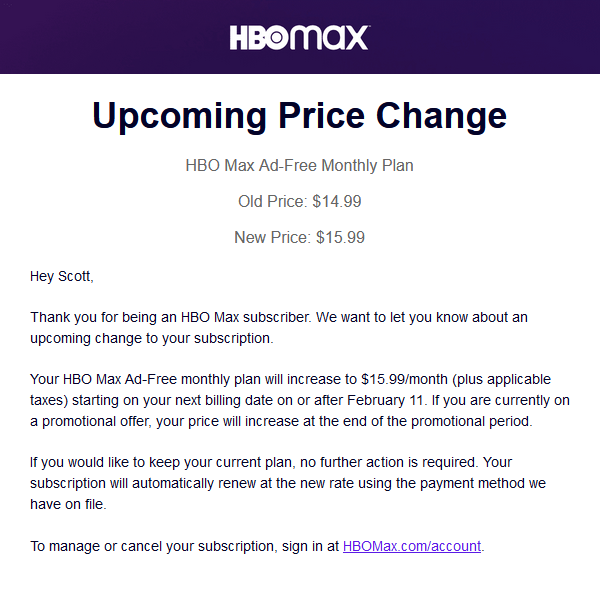 HBO Max Price Increase Announced Despite Removing WB's Own Content