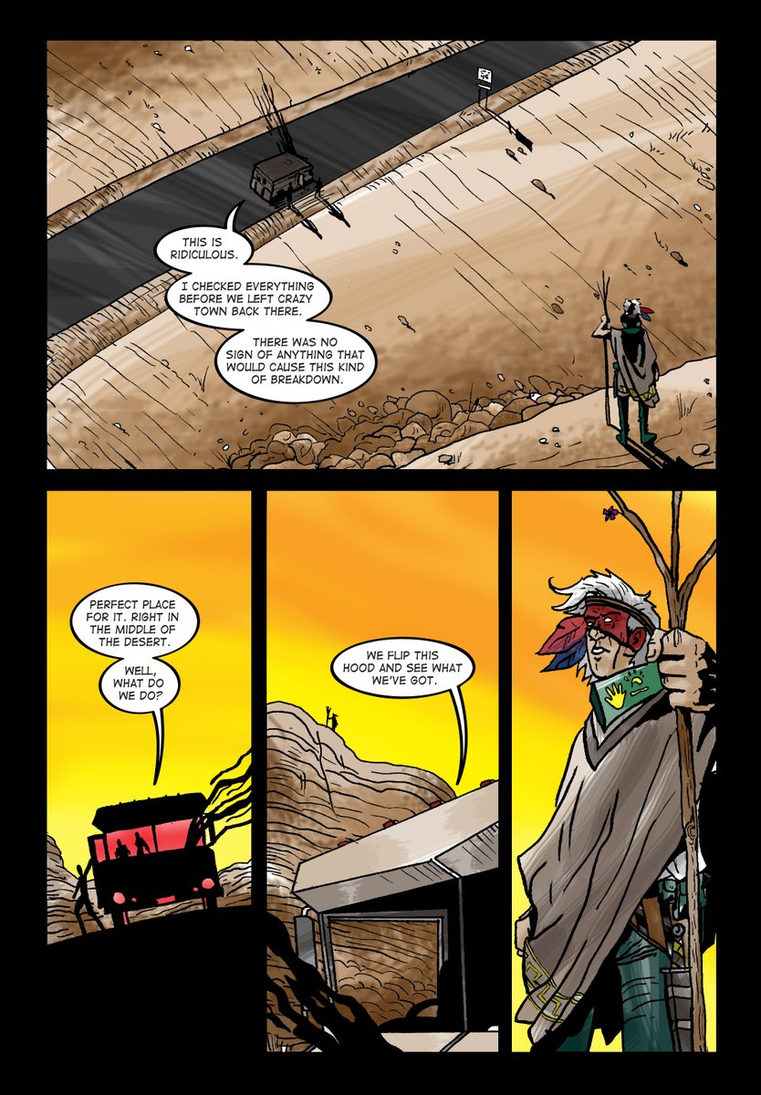 theoffspring00's tweet photo. A mysterious native american man, a deserted town, and an angry old woman with the power to summon monsters. Check out these preview pages from issue 21 of our action, thriller THE OFFSPRING. 
correcthandedcomics"dot"com
#makingindiecomics #supportindiecomics #comics https://t.co/kQMRZiBRAK