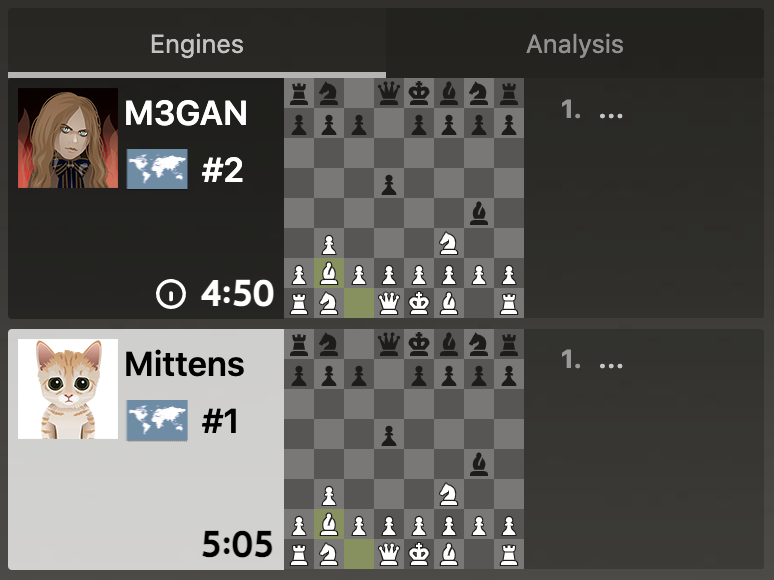 Chess.com on X: M3GAN and Mittens are battling right now! Watch