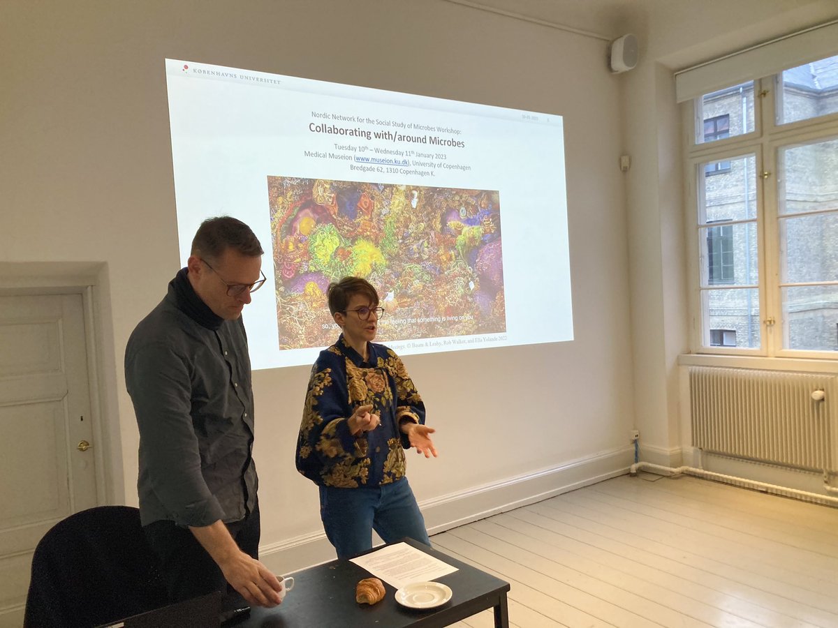 CSSMicrobes's tweet photo. The CSSM holobionts returned from a fantastic third workshop focussing on „collaboration“ with the Nordic Network for the Social Study of Microbes at @medicalmuseion. A massive thanks to the incredible @lewhiteley and @AdamBencard for organising and @NordForsk for funding it! /1 https://t.co/lqyJbiVA2Q