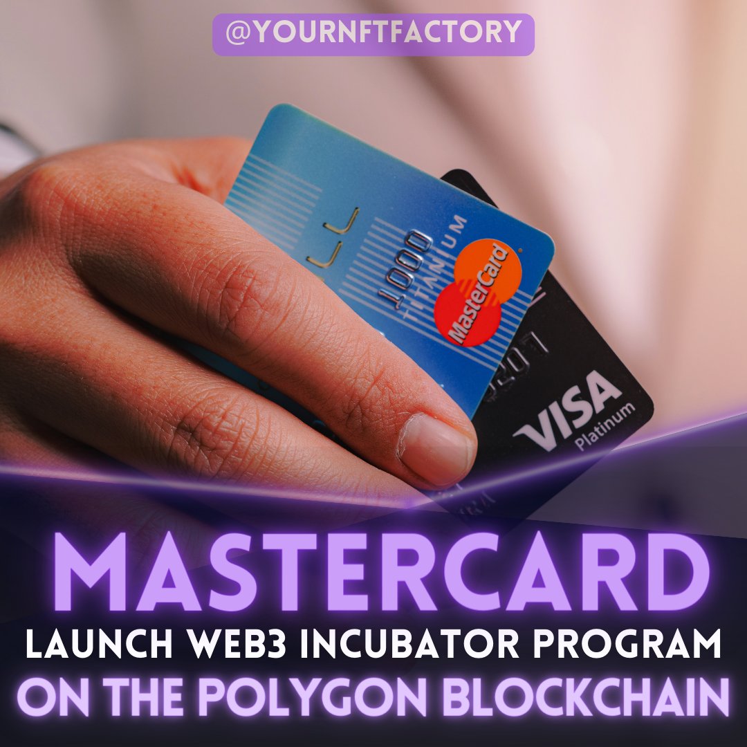 yourNFTfactory's tweet photo. 💳💳 According to Mastercard, the incubator is part of its broader efforts to support the adoption of blockchain and other emerging technologies in the creative industry.
Read more here: https://t.co/PfQNofXDPS...
@yournftfactory https://t.co/jWhfEYMx2k