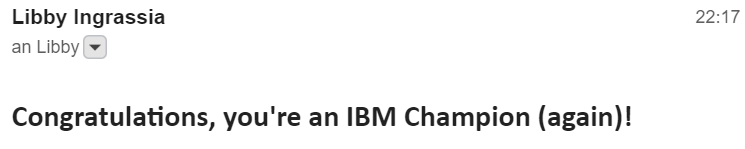 Sebastian Z (@the_data_doctor) on Twitter photo Look what I just received :-D thanks <a href="/notesgirl/">Libby Ingrassia</a> and off to a great new year of champion content @IBMChampions <a href="/IDUGDb2/">IDUG - The International Db2 Users Group</a> Look what I just received :-D thanks <a href="/notesgirl/">Libby Ingrassia</a> and off to a great new year of champion content @IBMChampions <a href="/IDUGDb2/">IDUG - The International Db2 Users Group</a>