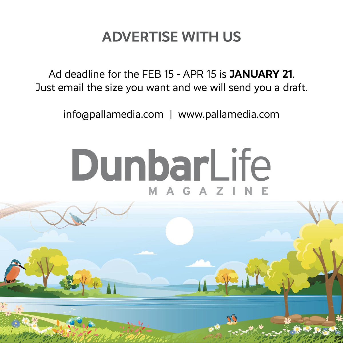 Advertise in Dunbar Life! 
#communitymagazine #dunbar #dunbarmagazine #shoplocal #pallamedia #dunbarvillage