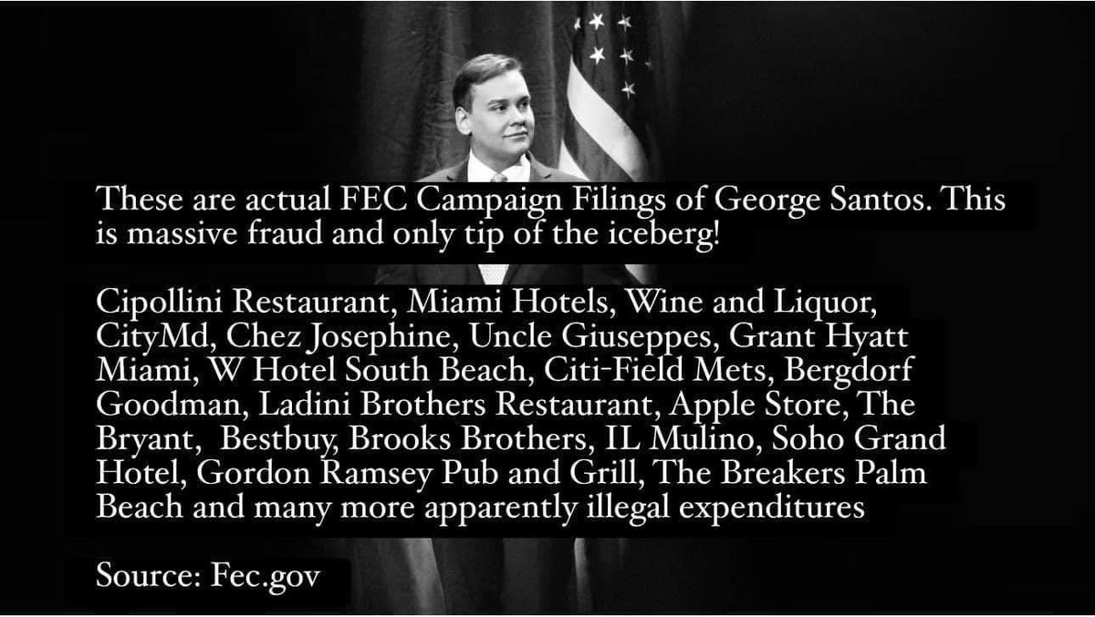 George Santos lived the high life of luxury off Republican donors and no one in the GOP establishment said anything. This was all open, notorious and reported to the FEC. There is bound to be more fraud just follow the money! #GeorgeSantos