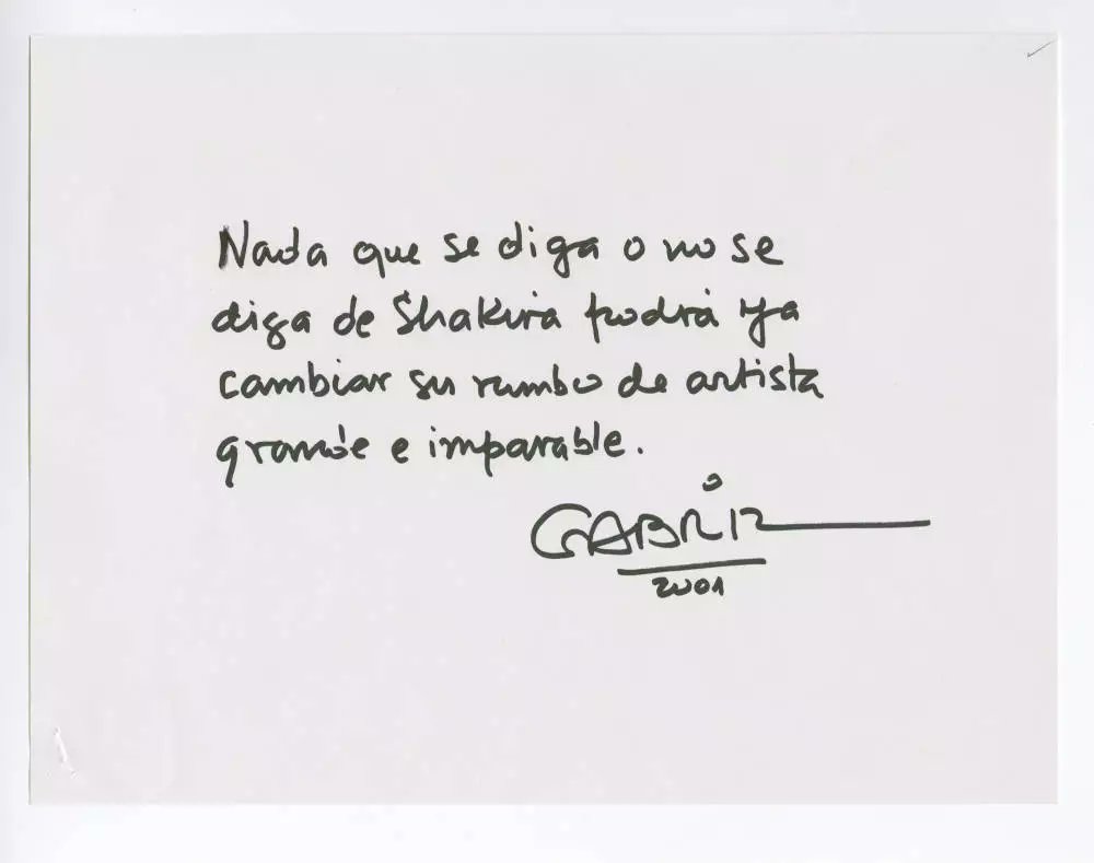cdelaha's tweet photo. "Nada que se diga o no se diga de #Shakira podrá ya cambiar su rumbo de artista grande e imparable”. 

Gabriel García Márquez, 2001 https://t.co/wQCyGaIeQX