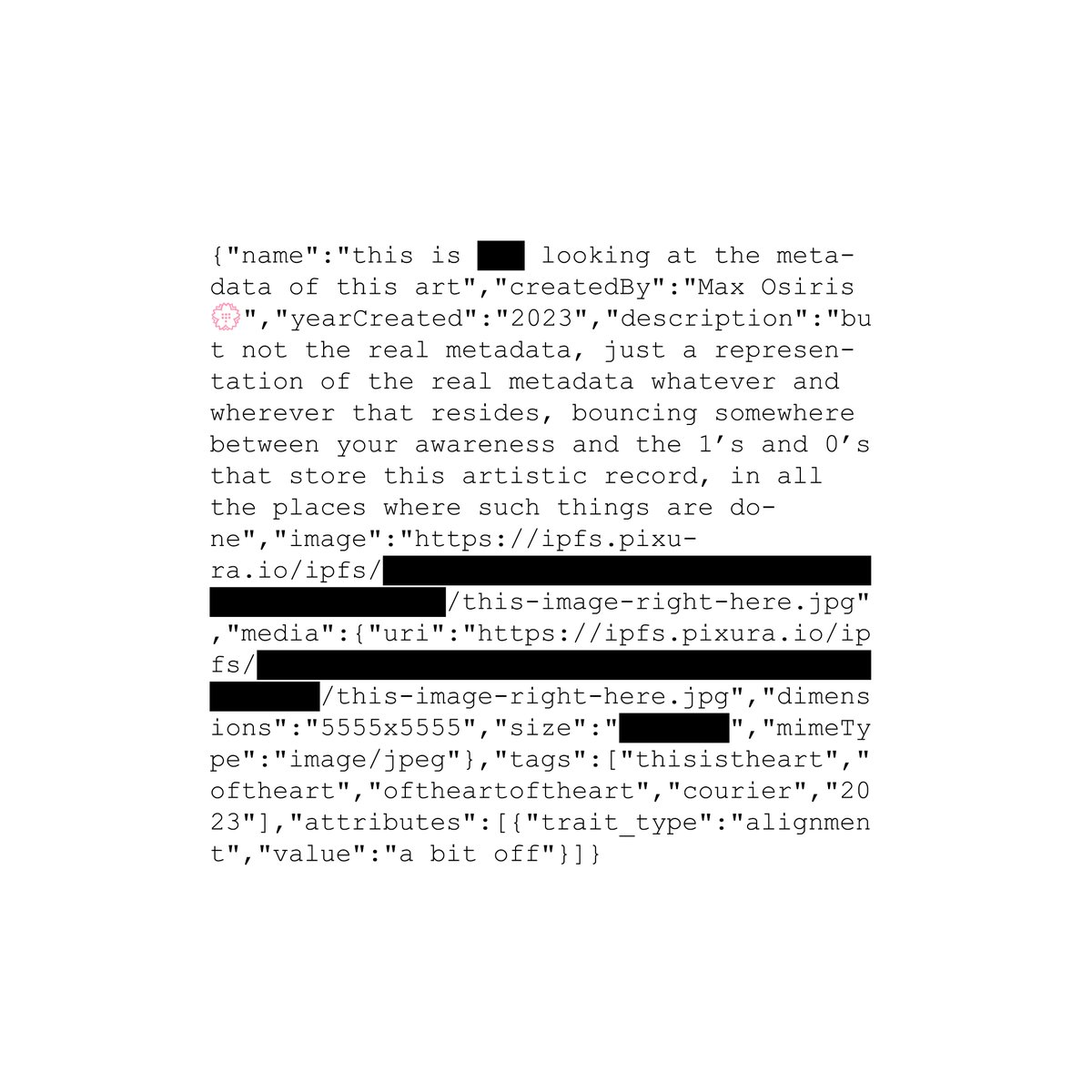 this is ███ looking at the metadata of this art

superrare.com/artwork-v2/thi…

                                     alignment: a bit off
💎<a href="/SuperRare/">SuperRare</a>