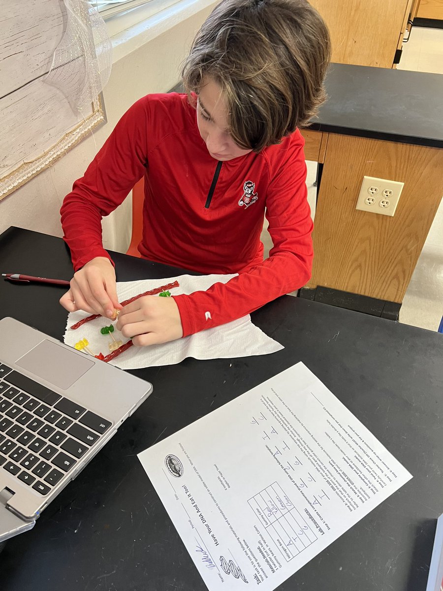 WCDS_Science's tweet photo. #WCDSGrade7 students had fun making edible candy DNA models in science class today! #WCDSScience #WCDSMiddleSchool #WCDSAcademicExcellence https://t.co/ABSm8FpTw3