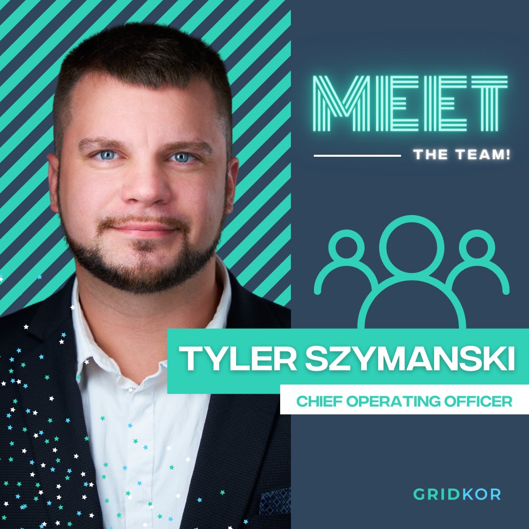 GridKor's tweet image. Meet our Chief Operating Officer, Tyler Szymanski! 🌟

Read more about Tyler&apos;s role with GridKor and his past experiences here: 
linkedin.com/feed/update/ur…

#gridkor #meettheteam