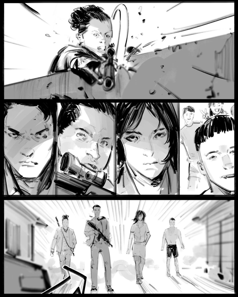 Kkfauzi's tweet image. #TheBig4 #storyboard #visualizer @Timobros @NetflixID