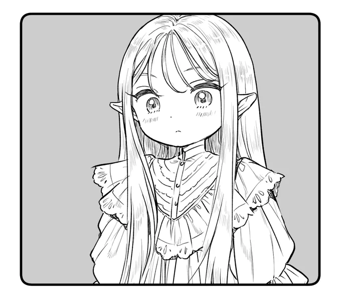 ダイアナちゃんの寝巻きってどんなだ!? と思って昨日寝る前に描いた落書き!