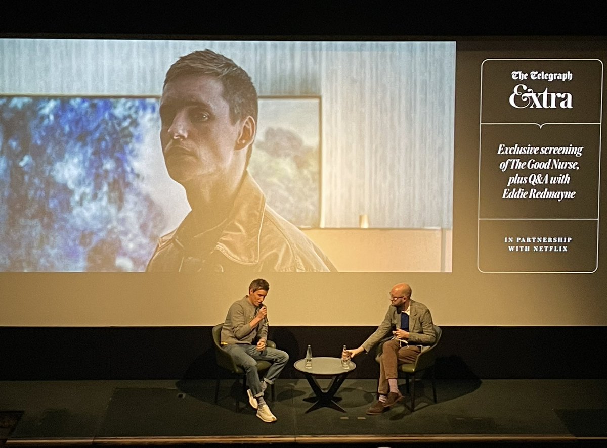 LorisZubanovic's tweet photo. Amazing evening listening to Eddie Redmayne talking about his latest film The Good Nurse. #TheGoodNurse https://t.co/PKYo87xsnN