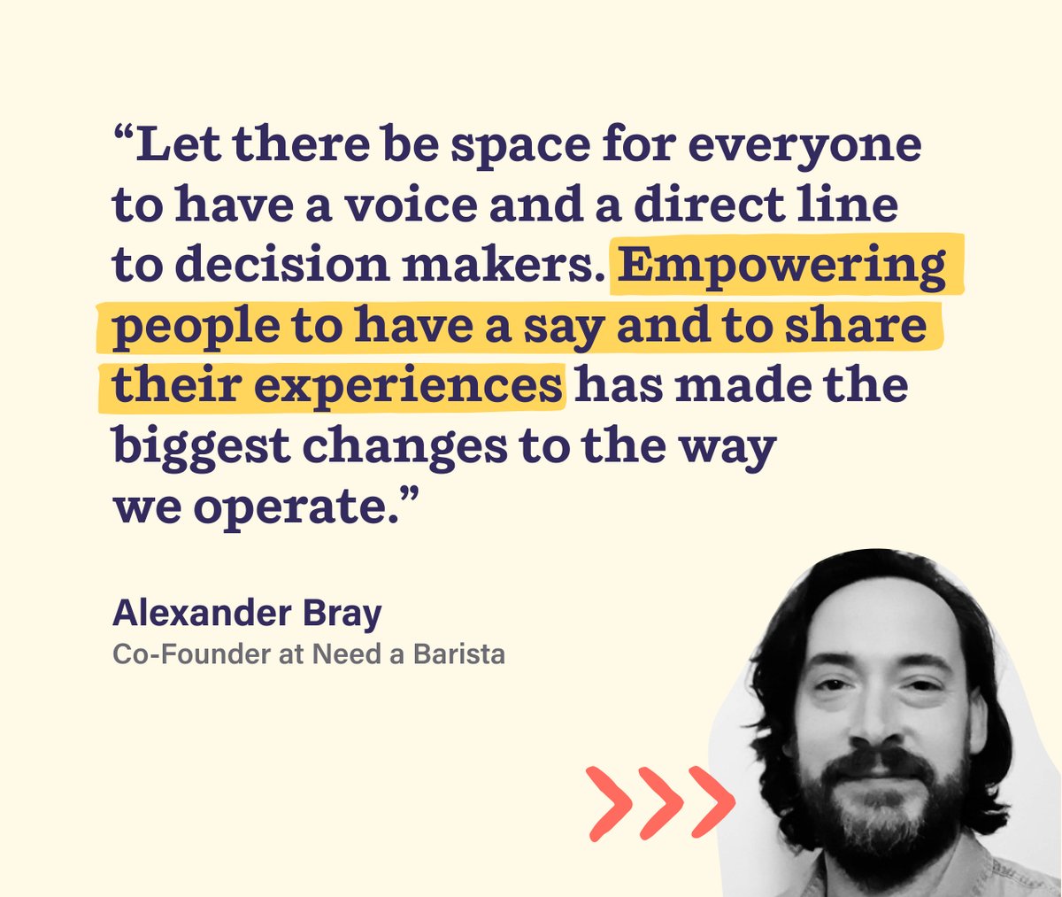 deputyapp's tweet image. Wondering how to incorporate a regular #feedback process in your workplace and monitor #employeengagement amongst your team?

In our #ShiftForward series, Alexander Bray, Co-Founder of @needabarista, shares how to build a healthy workplace culture.

bit.ly/3HRVQqv