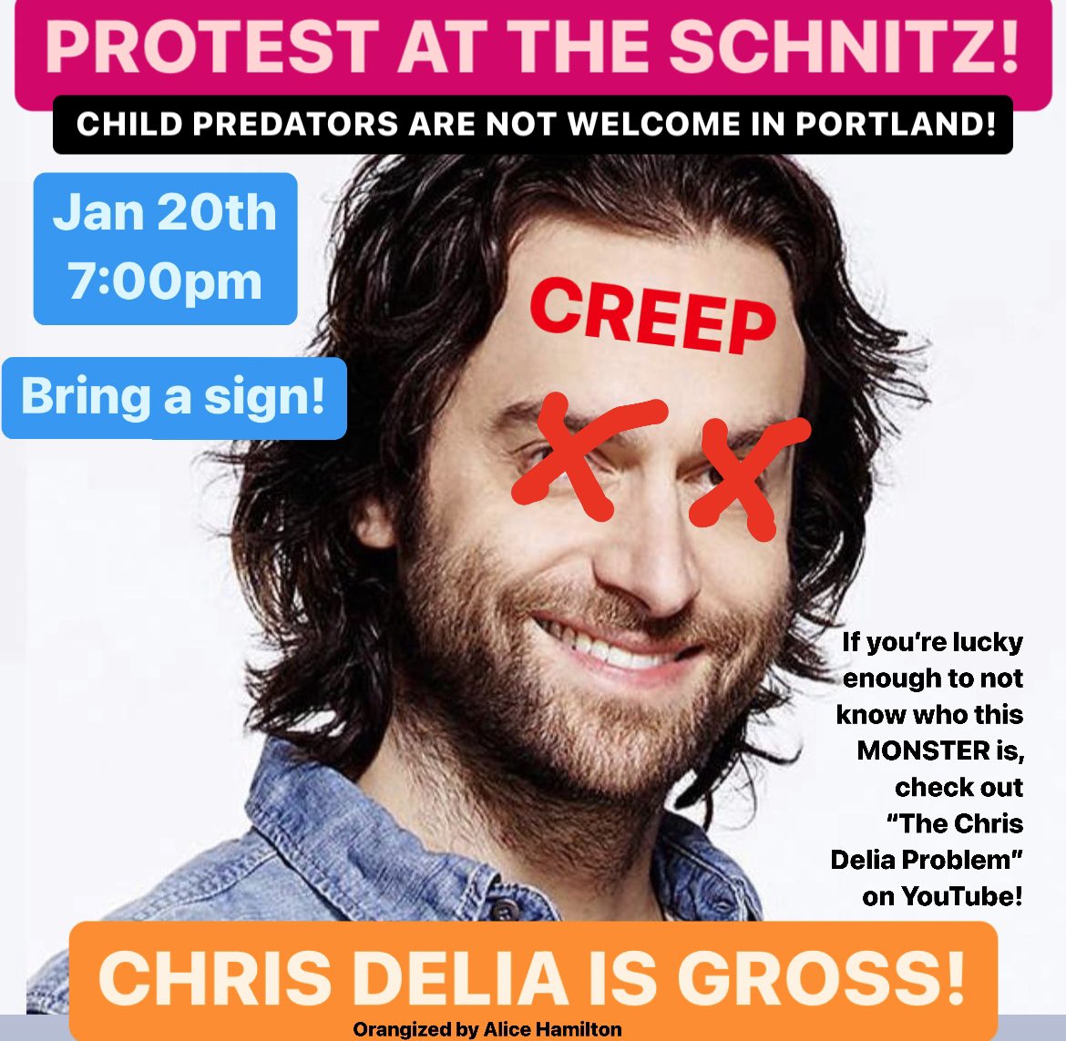 Hey Portland People! I’m organizing a protest outside the Arlene Schnitzer Concert Hall on 1/20! 

Please spread the word!