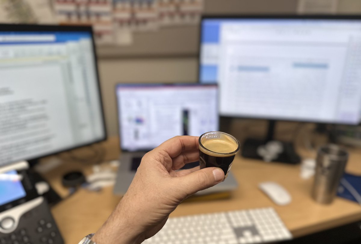 Espresso, because I finished all of my meetings, now sitting, thinking, looking at data, writing. And I deserve the perfect taste &amp; texture 
#CoffeeForChiefs 
#WorkWorkBalance