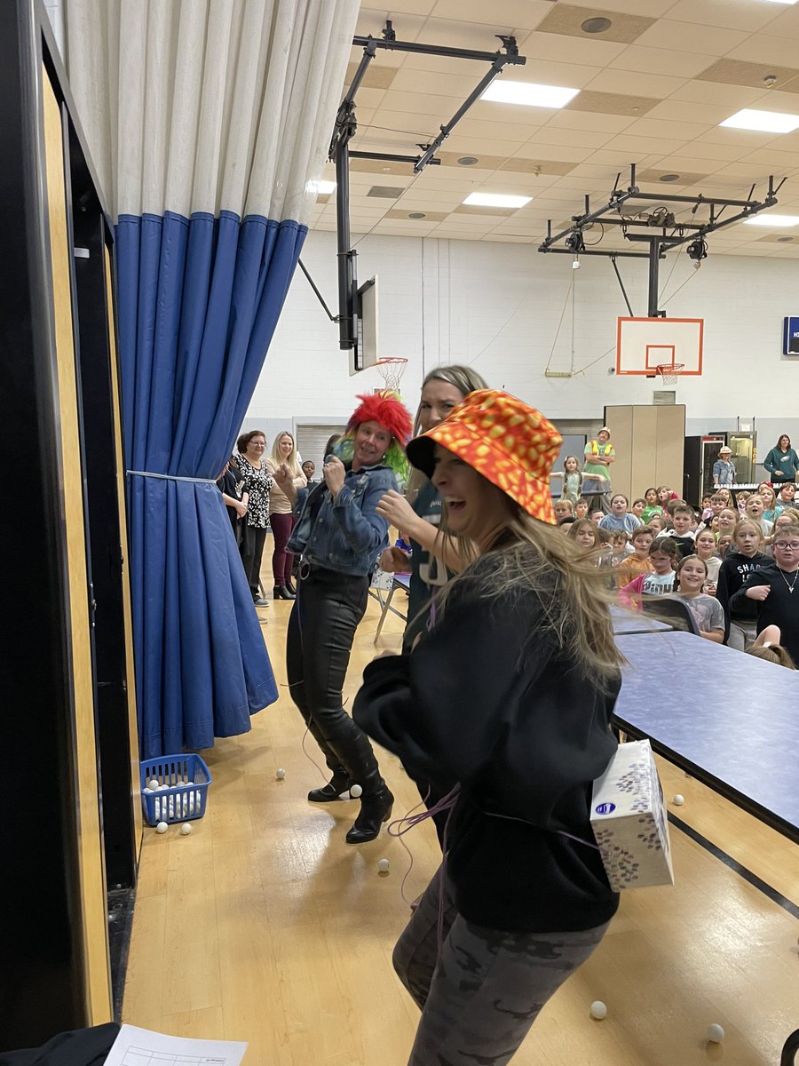 Bragging <a href="/180Brags/">#180brags</a> <a href="/HTWPSchoolsNJ/">Harrison Township Schools @HTS & PVS</a> on our staff for participating in our PBIS Reward after earning 6000 STARS Slips!! WOw-ZaA! Minute to Win It Challenges #magnifyingkindness