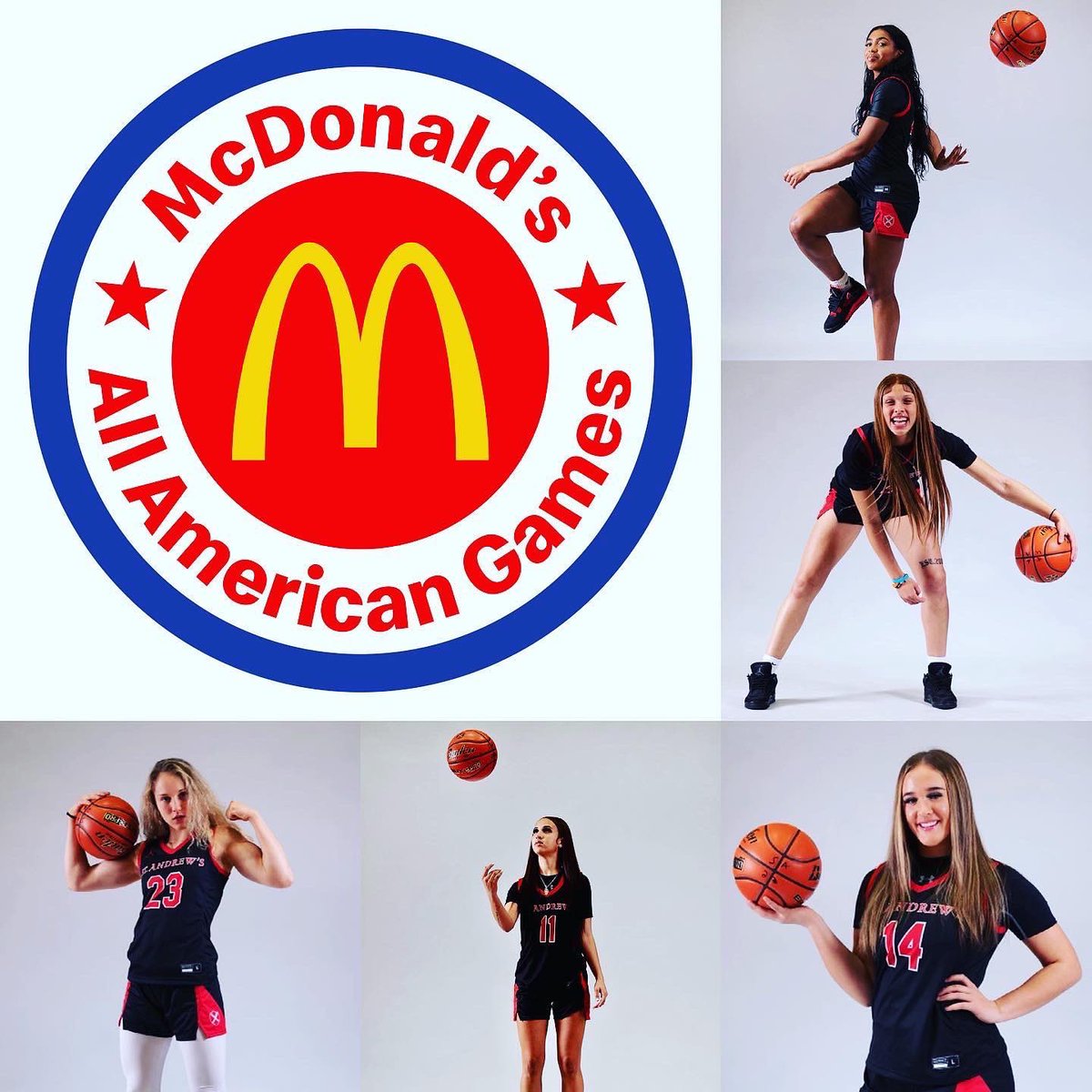Huge congratulations to our 5 seniors who were nominated for the McDonald’s All-American game - a tremendous and well-earned accomplishment.  Way to represent St. Andrew’s School and Rhode Island!
<a href="/standrewsri/">St. Andrew's  School</a> <a href="/ThaliaShepard04/">Thalia Shepard</a> <a href="/Jamihill03/">Jami Hill</a> <a href="/cadencej21/">Cadence Johnson</a> <a href="/ValleKaleigh/">kaleigh valle</a> <a href="/alana_scott11/">Alana Scott</a>