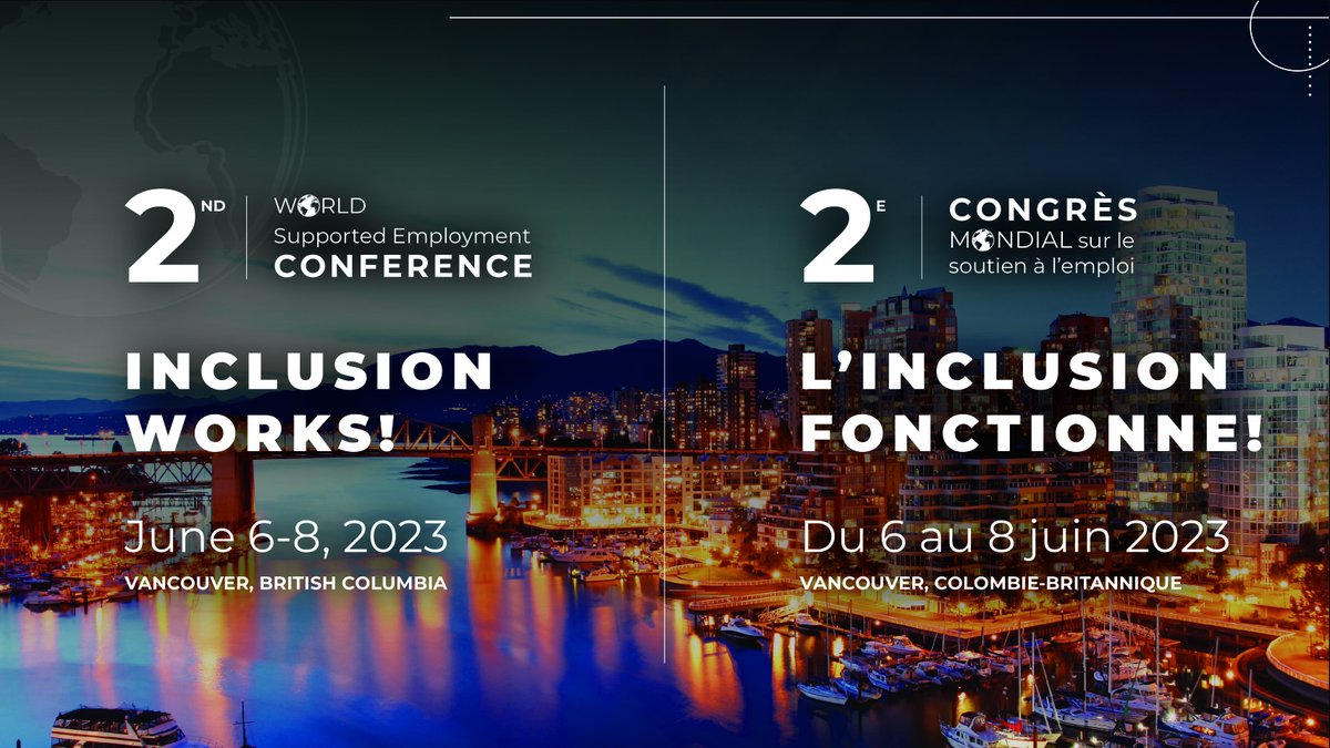 casecanada's tweet photo. Registration for our 28th Annual Supported Employment Conference is now OPEN! Join us in beautiful Vancouver, B.C. from June 6-8, 2023, to learn from leaders and innovators within our field. Info &amp; Registration: https://t.co/SPYoT8y2wk (CASE members will receive a $200 discount) https://t.co/sVIKJTSAAr