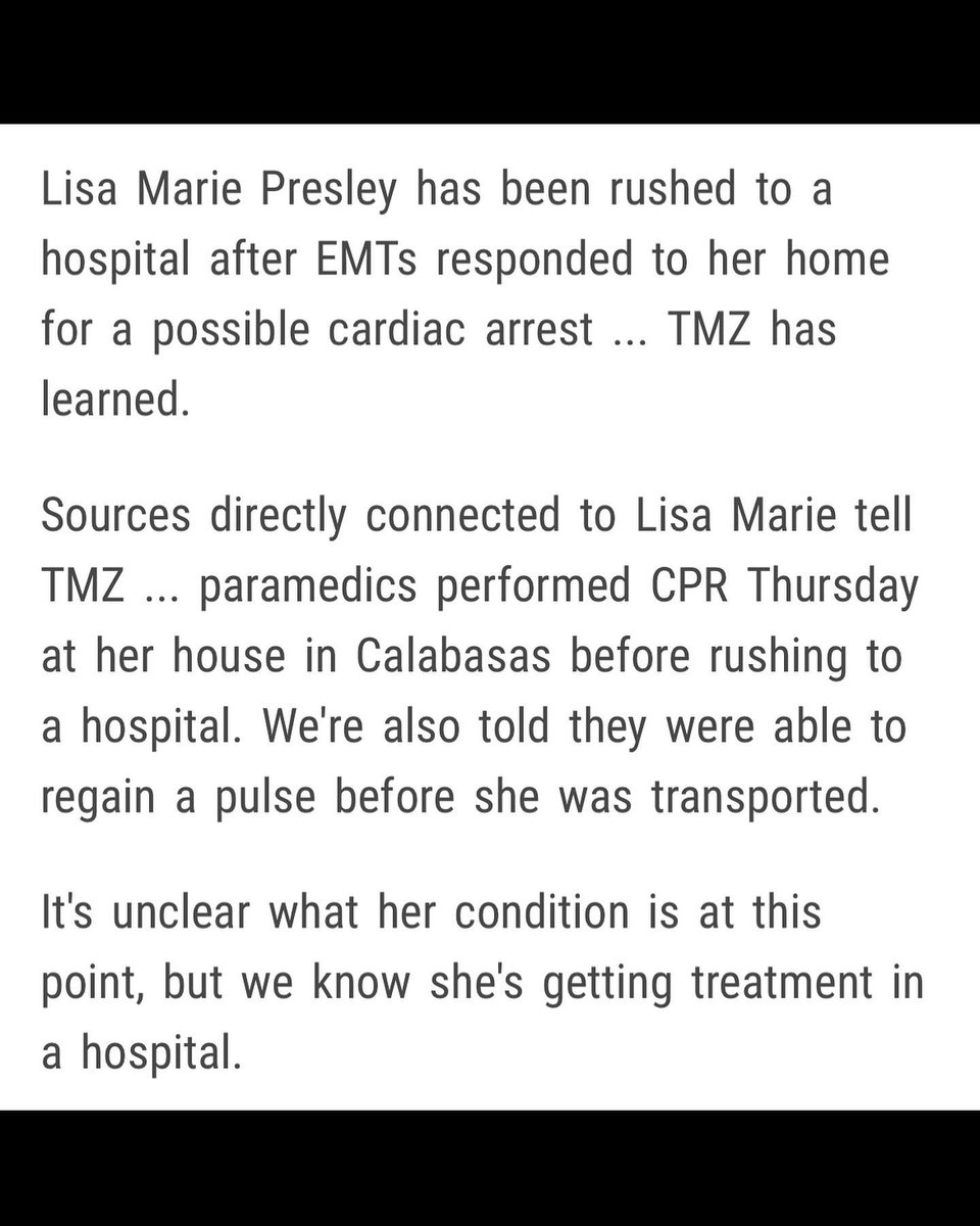 applejackalope's tweet photo. my hands are shaking😭 im in shock & almost cry. according to TMZ, Lisa suffered a heart attack and hospitalized. pls pray for @LisaPresley & stay strong my angel. please come back, we need your smile..🤍 #lisamariepresley #lisapresley #lisamarie #loveforlisamarie #loveforlisa https://t.co/YsA95JqEM4