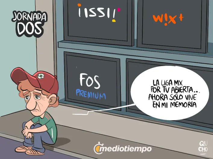 mediotiempo's tweet photo. La Liga MX por TV abierta solo vive en mi memoria

Ver el torneo mexicano se ha vuelto un suplicio debido a la apuesta de las cadenas de televisión a cobrar para poder ver los partidos

El Cartón de @qucho 

https://t.co/SVXrnM5laA https://t.co/sJPjCkUPpX