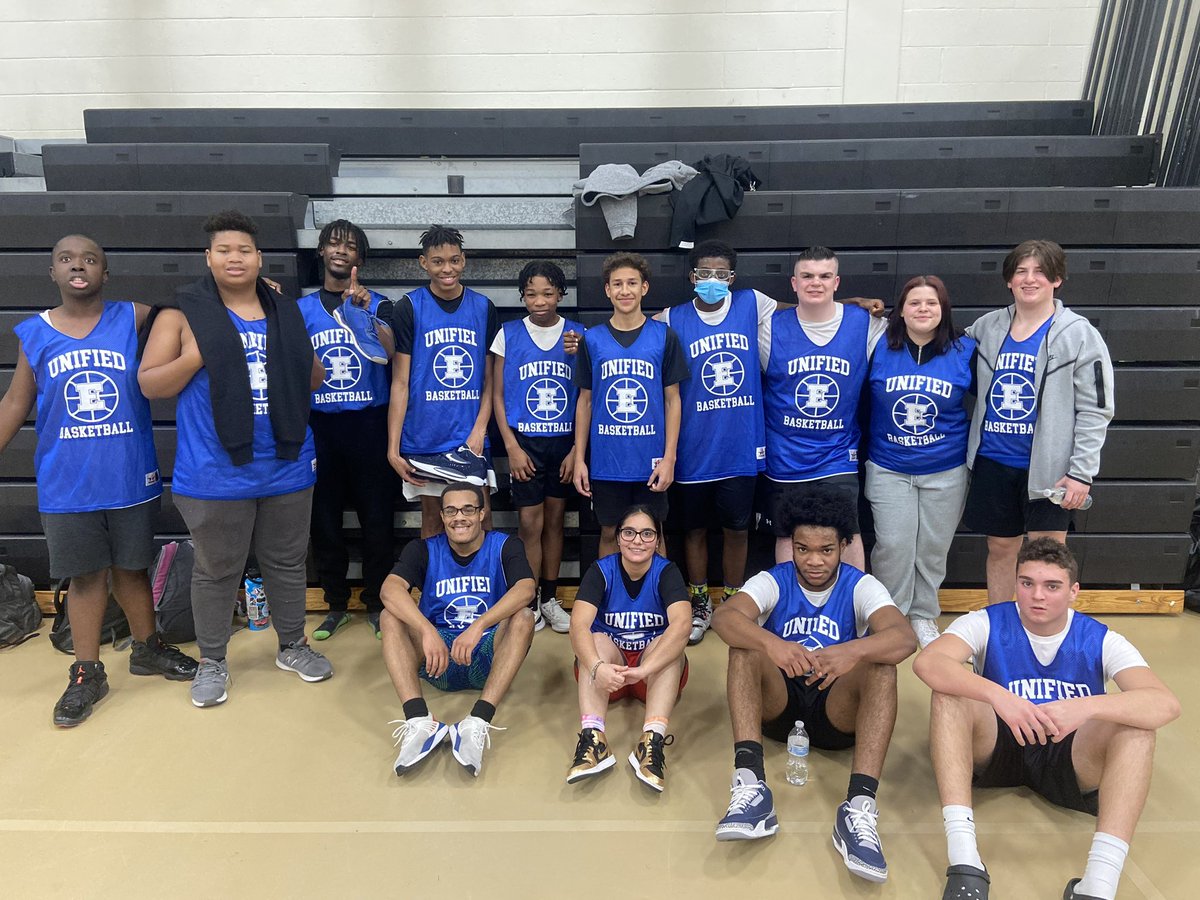 NottinghamHSAD's tweet photo. The Ewing Unified Basketball Team won against a tough Moorestown HS team in OT 35-34. Andrew Ryczkowski  made 2 clutch free throws to give Ewing the lead in the last seconds of the game! Points: Zach Whyte-8 Laimont Monard-8 Alex Davis-2 Carson Brill-2. @TheEwingSchools https://t.co/yazrWHuFp0