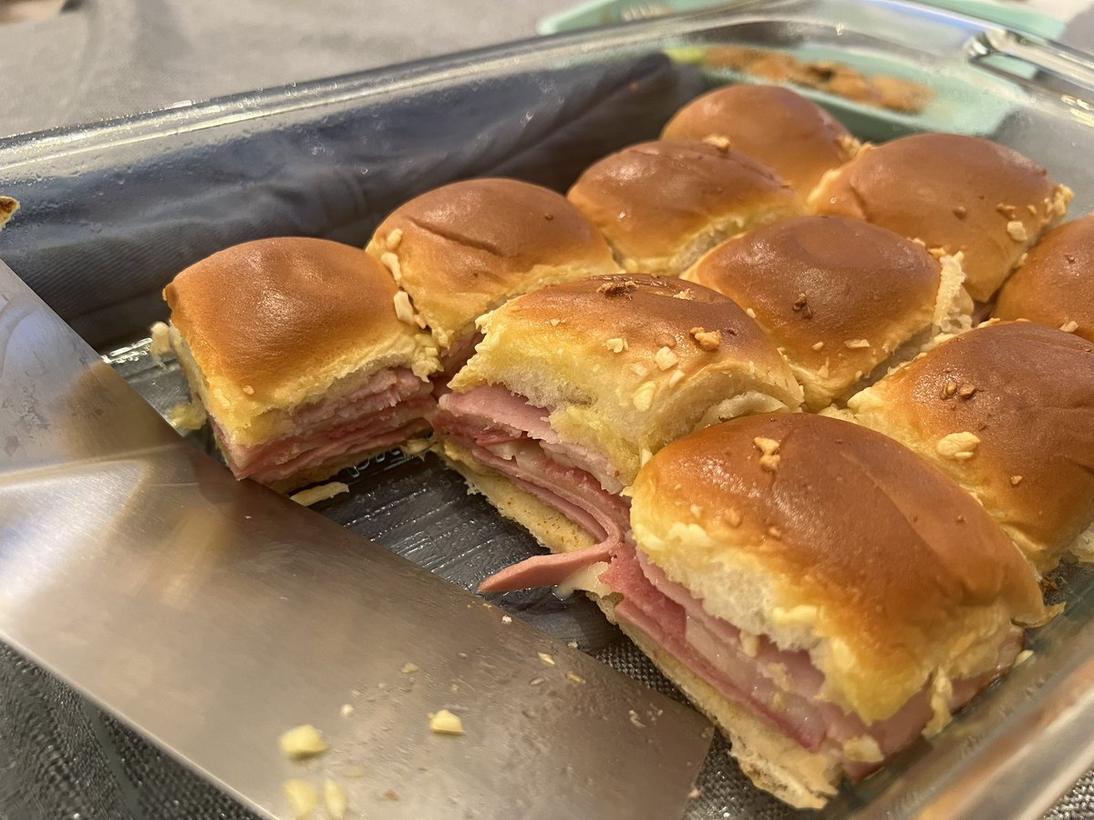 Baked Italian sliders. Topped with garlic butter #bbq #italian