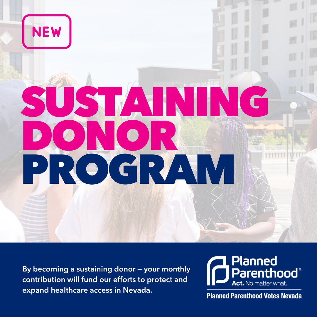 PPVotesNevada's tweet photo. Have you heard about our new sustaining membership program? 

Show your ongoing support for abortion rights in Nevada with a monthly donation. Easy, convenient, and impactful. Join us: https://t.co/0Fnndf4GuV! 

#AbortionRights #SupportPPVNV #ReproductiveRights #Nevada https://t.co/FxZ29rGdJ0