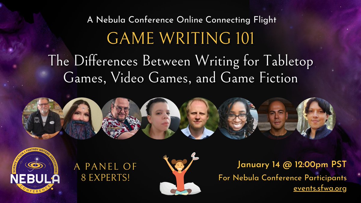 Don't miss this panel on Saturday. More info here: events.sfwa.org/.../game-writi…