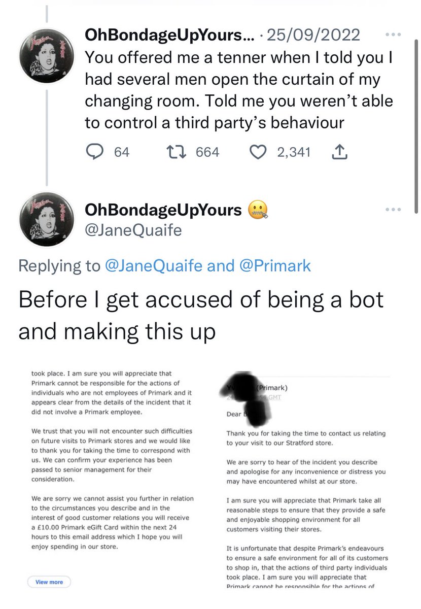 A 16 year old girl has been sexually assaulted in @Primark , they say they are helping the investigation… remember this is the company that offered a woman (@JaneQuaife ) a tenner voucher when she told them several men opened the changing room curtains on her

#boycottprimark
