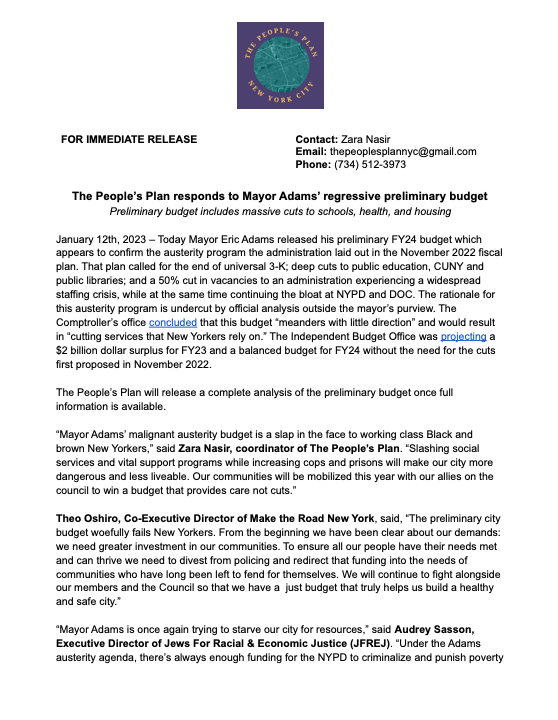 The People’s Plan tweet media