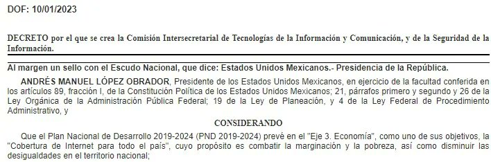 cibercrimen's tweet photo. Se crea la Comisión Intersecretarial de TIC y de la Seguridad de la Información en México. 

Objetivo: mecanismo de coordinación para la implementación de las políticas federales en materia de TIC, y de la seguridad de la info.

  https://t.co/VBbKFbmOQn https://t.co/1jOkF3939X