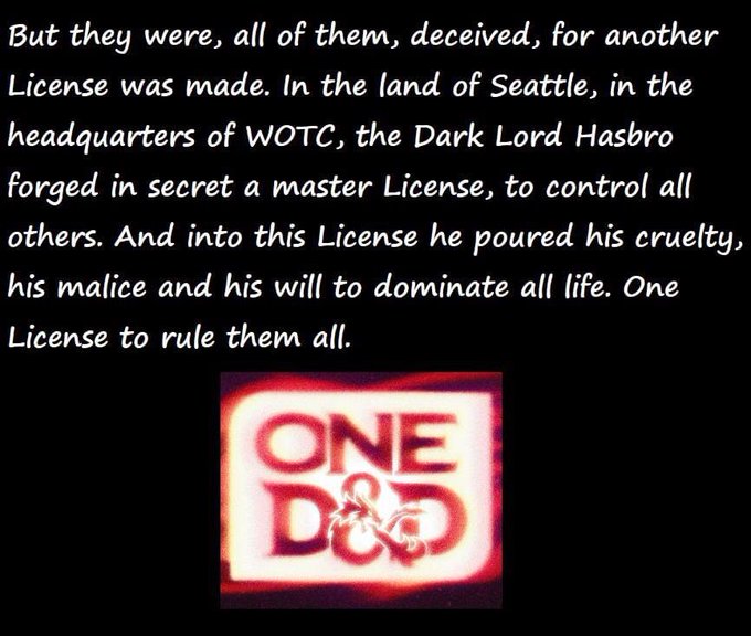 #WotC #OpenDnD #dndone #DnDBegone, #StopTheSub 

I didn't make this, but it's GREAT!  The Dark Lord Hasbro!