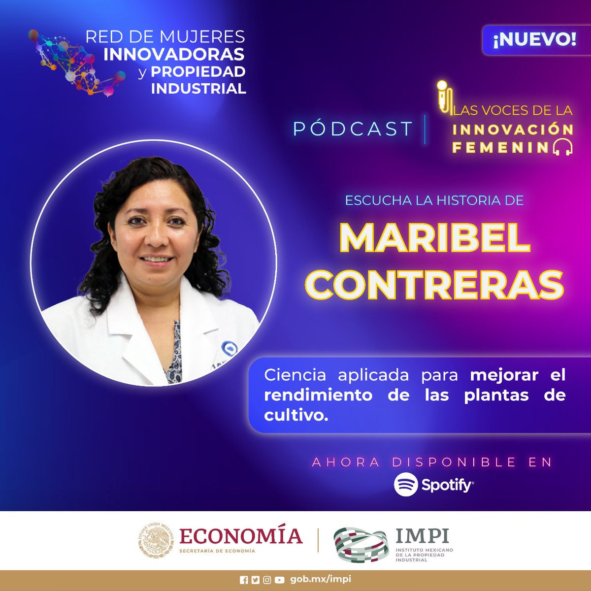 CIATEJ's tweet photo. Escucha el #podcast  "Las voces de la innovación femenina" del @IMPI_Mexico  donde participó la Dra. Maribel Contreras, directora e investigadora de la Unidad de Tecnología Ambiental del #CIATEJ.

👉 https://t.co/PRxsu4qO3U https://t.co/ZkYy9oMeoj