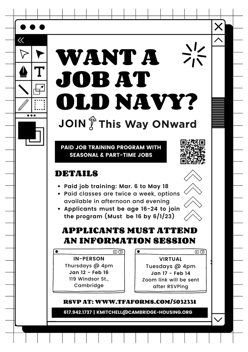 ThisWayONwardMA's tweet photo. NOW RECRUITING for this year's session of This Way ONward #2023! 💸🫰 Interested in learning more about our PAID job training program for youth? Sign up for an information session at: https://t.co/cYQ83UCdMv https://t.co/b4K1ntUqla
