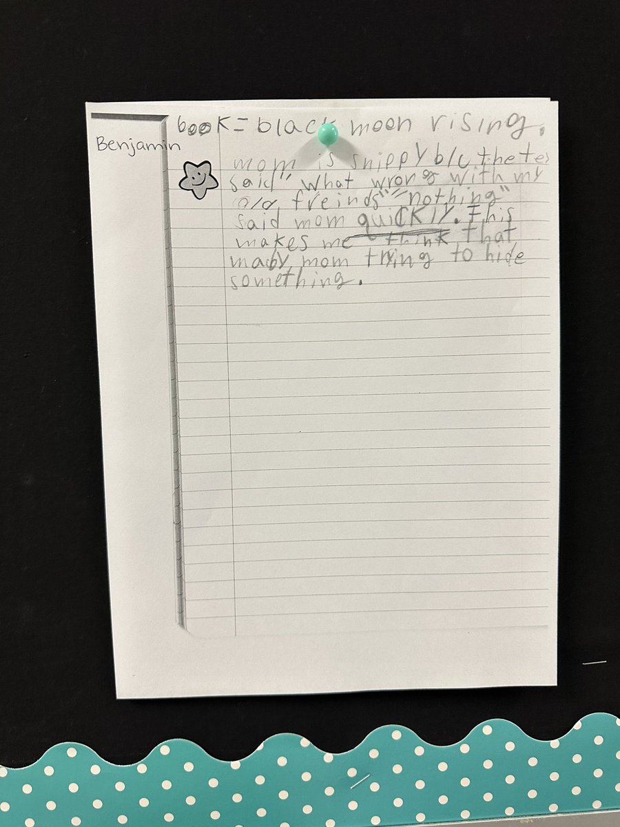 shelbykerner's tweet photo. These readers had such wonderful stop and jots about their reading today! They were SO proud to hang their work up on our WOW Work board! #WritingAboutReading @hawkmavs #TCRWP #DentonISDDelivers https://t.co/StZFZ0fyyn