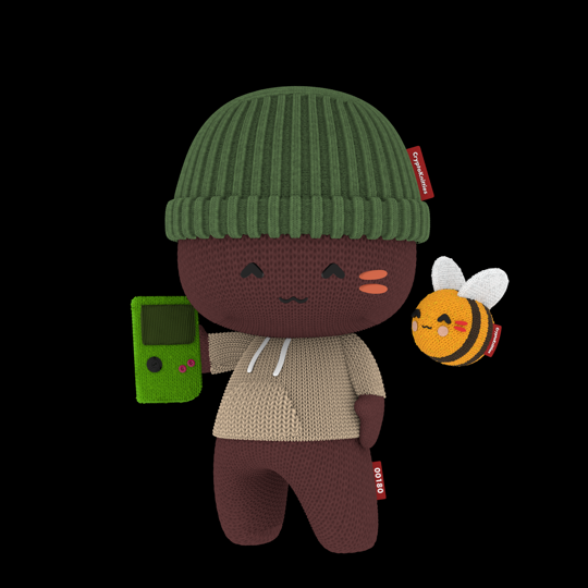 Received this <a href="/knittiesio/">Knitties</a> from the <a href="/ClaysAfterDark/">CAD</a> team.    Thanks again for the prize.  If you're in the #CNFTCommunity and you're not listening to this weekly space, what are you doing?