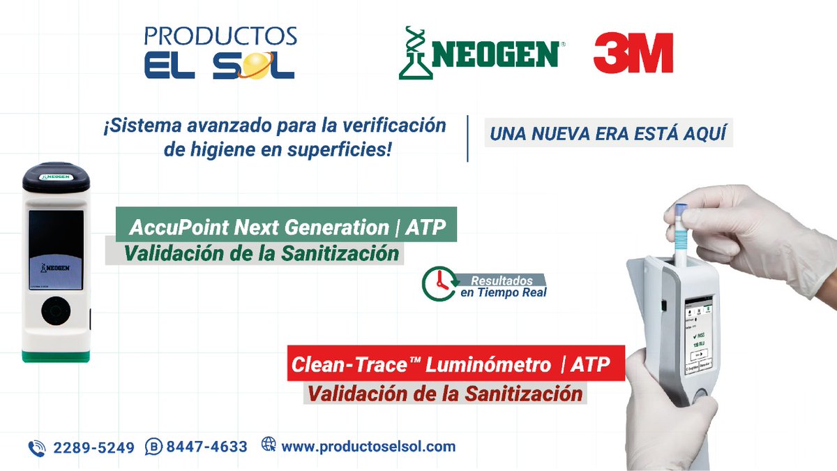 productos_elsol's tweet image. 𝗠𝗶𝗻𝗶𝗺𝗶𝗰𝗲 𝗿𝗶𝗲𝘀𝗴𝗼 𝗱𝗲 𝗰𝗼𝗻𝘁𝗮𝗺𝗶𝗻𝗮𝗰𝗶𝗼́𝗻 𝗰𝗿𝘂𝘇𝗮𝗱𝗮 𝗲𝗻 𝘀𝘂𝘀 𝗽𝗿𝗼𝗰𝗲𝘀𝗼𝘀❗
Mejore su monitoreo de higiene con el sistema avanzado de luminómetros
#Pessa #Neogen #3M #Luminómetros #Precisión
 👉 Permítanos asesorarle
📲 : (505) 8447 4633