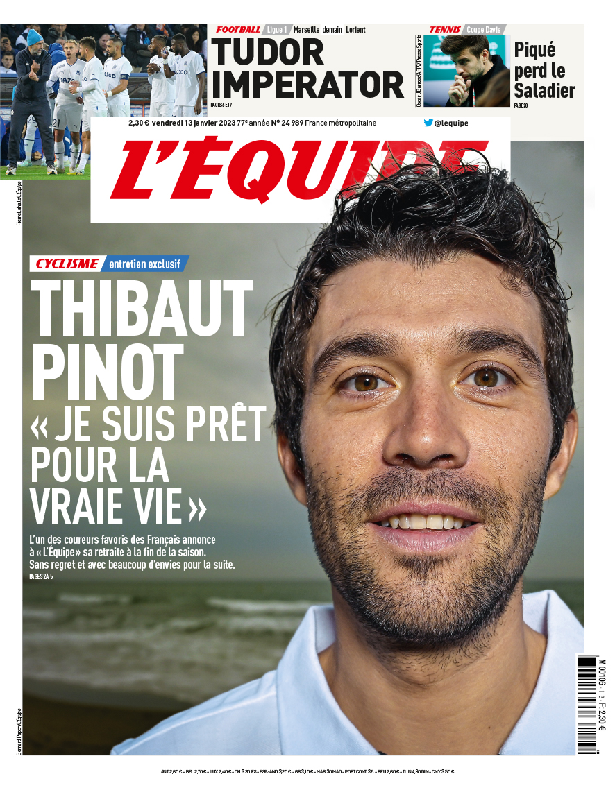 lequipe's tweet photo. La une du journal L'Équipe du vendredi 13 janvier https://t.co/kGI8NQQUg1