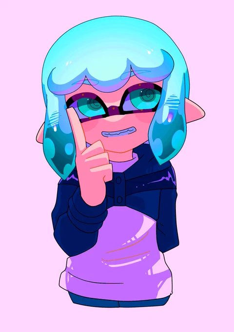 #絵を彩度100にすると超派手('つヮ⊂)ウオォォ 