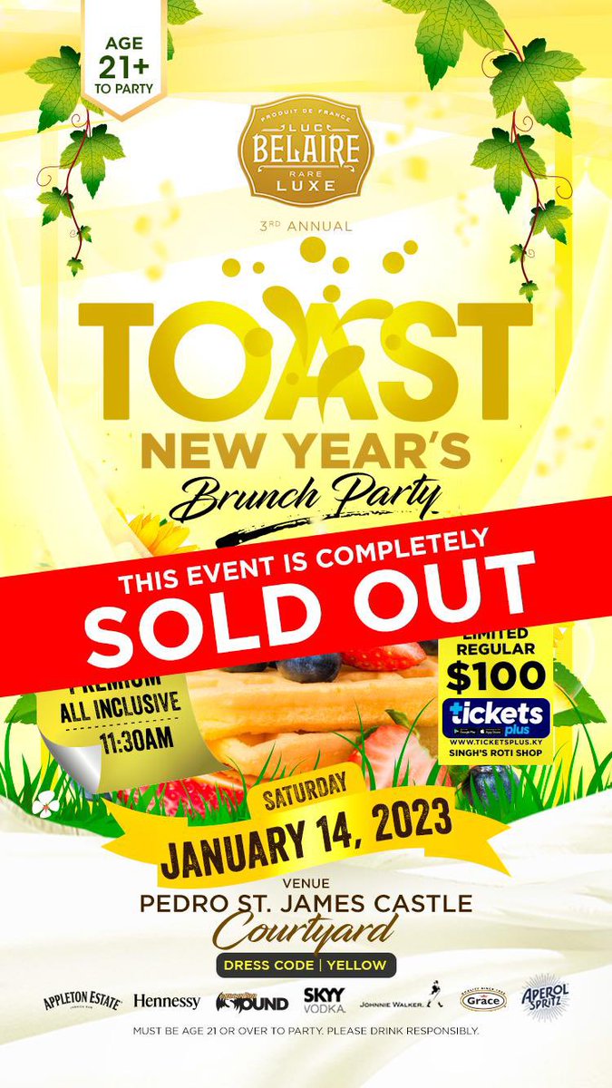 tridenteventsky's tweet photo. Sold Out! See you on Saturday. #Toast #TridentEvents https://t.co/mOoTL2m6nG