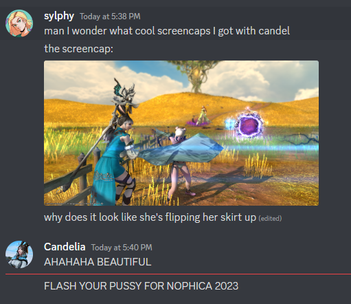 syl_phy's tweet image. I need you all to see this incredibly cursed screenshot I found trying to see if i grabbed any shots of weird jumping bodies from the DC patch adventures #ffxiv #patchday #FFXIVspoilers