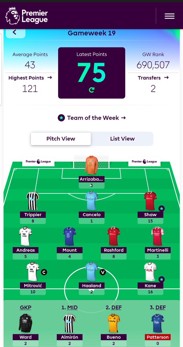 Eplfanfuss's tweet photo. Congrats to our MANAGER OF THE WEEK for #DGW19

@bkstudios237

God's Own FC ~ 75pts 

🙌🙌🙌 

#eplfanfuss #MOTW #DGW19 #FPL https://t.co/2kYJg10cWU
