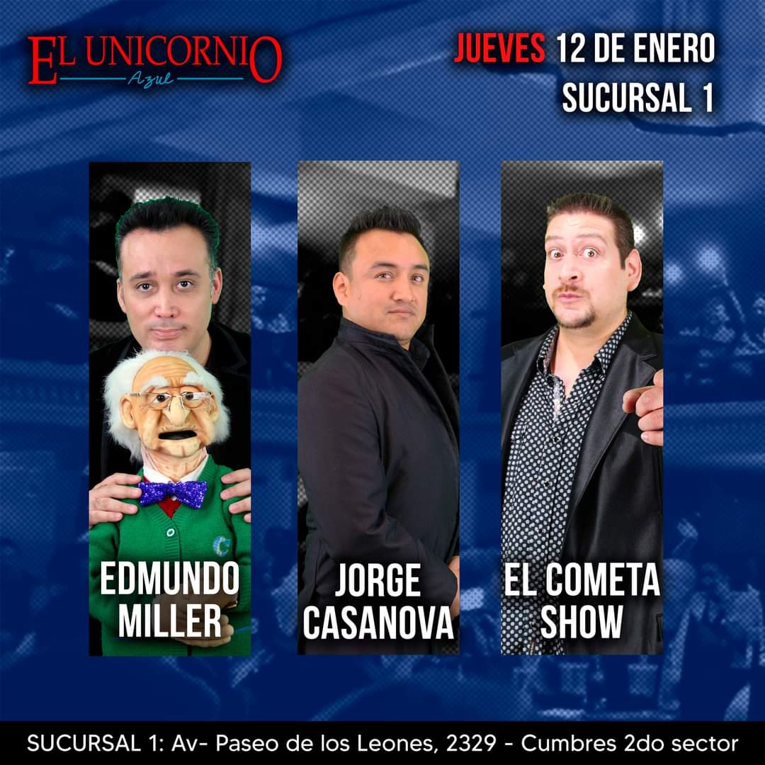 edmundomiller's tweet photo. ¡Amigos nos vemos está noche de #Jueves en El @UnicornioAzulMx🦄 los espero!!
¡Reserva con tiempo! ☎8183001140 | 📲 8112779404
#FelizJueves #12Enero #nochescripticas https://t.co/DHuVhEmSJP