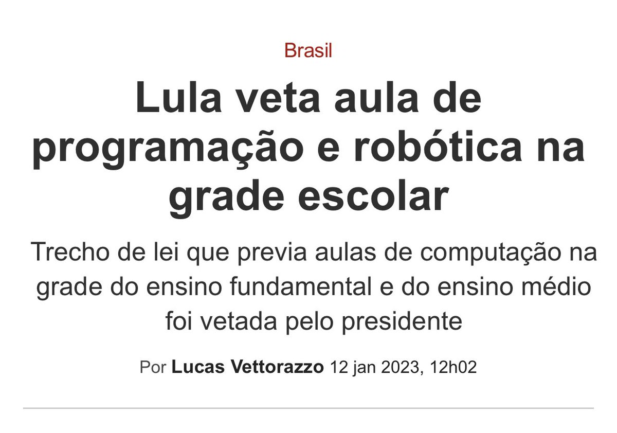 O Brasil, que precisa melhorar sua produtividade e competitividade, vai na contramão do mundo. Perdem os jovens de baixa renda que não poderão aproveitar a demanda deste mercado e ter mais oportunidades e mais renda. Lamentável.