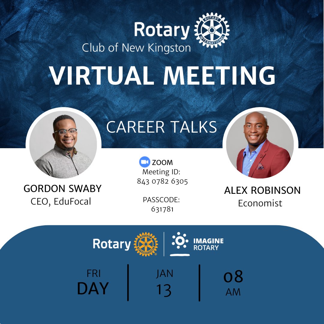 Two of our amazing members discuss their vocation at tomorrow’s general meeting. 

Meet us online?? You sure will! See you tomorrow..

#newkgnrotary #vocationalservicemonth #membersmatter #imaginerotary #infinitepossibilities