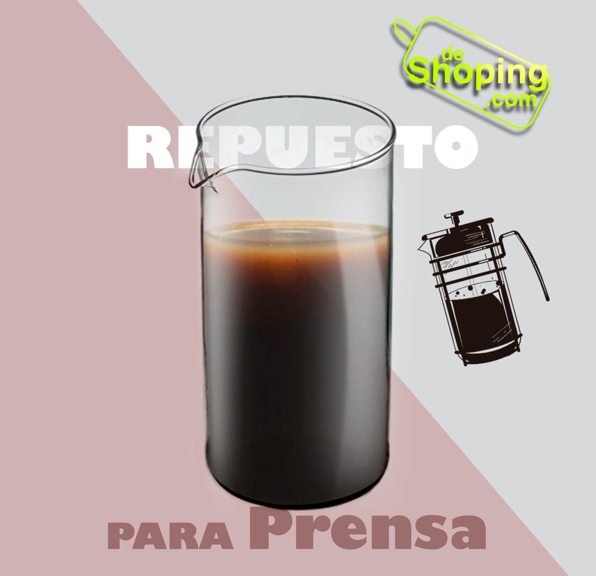 ☘️ Repuesto para Prensa Francesa ☘️
Material: Borosilicato.
Compatible con Modelo: ARGENTO y BODUM.

▶ deshoping.com ◀