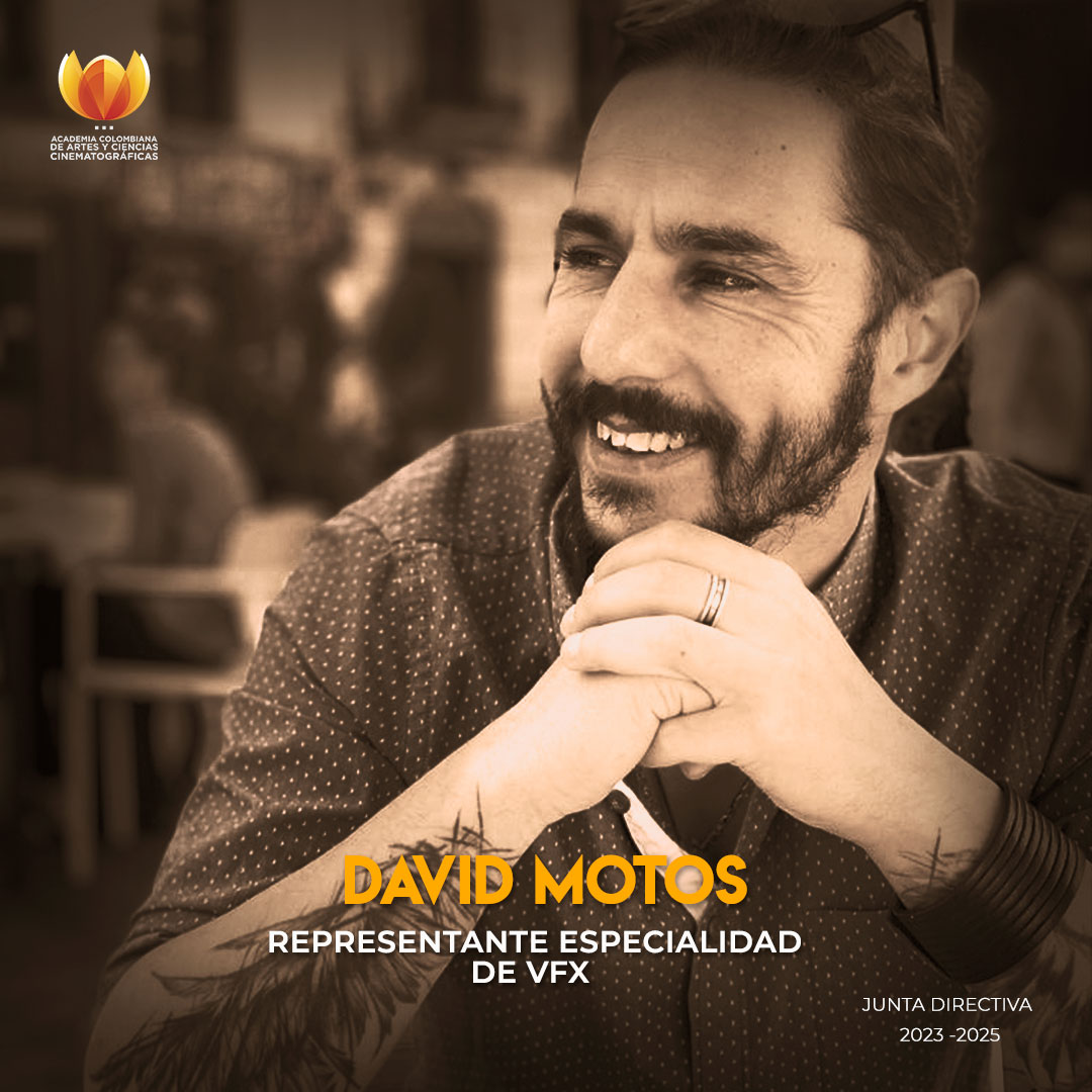 ¡David Motos, nuevo Representante de la especialidad VFX de la Academia! 🙌

🎥 Director de efectos visuales egresado de C.I.C.E (Madrid). Investigador de nuevas tecnologías y técnicas aplicadas al mundo audiovisual. Actualmente es C.E.O. de <a href="/CatapultaP/">Catapulta</a>.