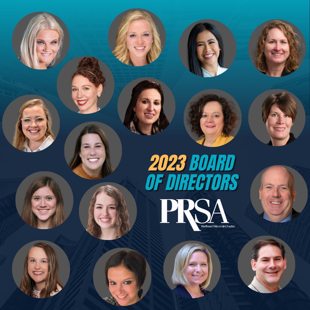 PRSAnew's tweet photo. Introducing the 2023 Board of Directors for PRSA Northeast Wisconsin! 🌟🔷

.
.
.
.

#prsanew #prsanortheastwi #prsa #prsamembers #prsaboard #prsamemberadvantages #publicrelations #careerdevelopment #prsanortheast #leadershipdevelopment #professionaldevelopment https://t.co/FSWzHWLvl9